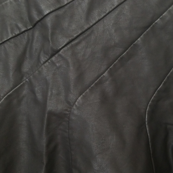 Faux Leather Free People Black Mini Skirt - Picture 2 of 5